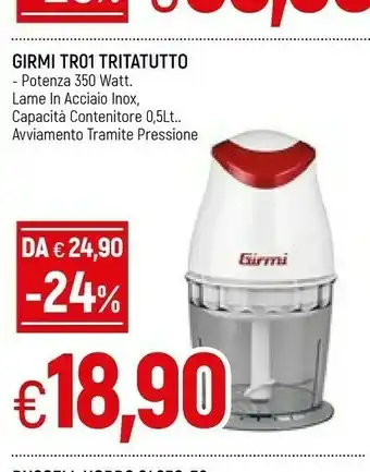 Famila Girmi Tr01 Tritatutto 350 Watt offerta