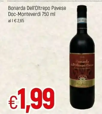 Famila Monteverdi Bonarda Dell'Oltrepo Pavese Doc offerta
