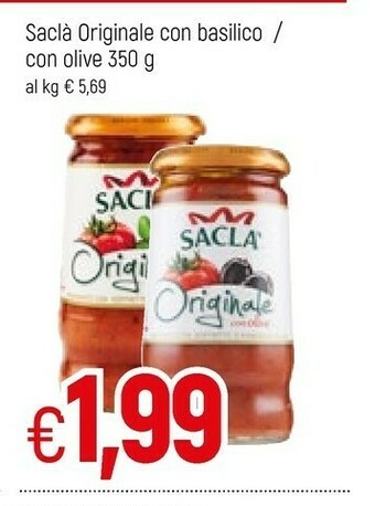 Famila Saclà Originale Con Olive 350 G(ml) offerta