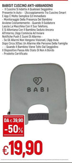 Famila Babist Cuscino Anti-abbandono offerta