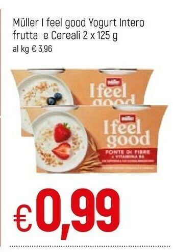 Famila Muller I Feel Good Yogurt Intero Frutta E Cereali offerta