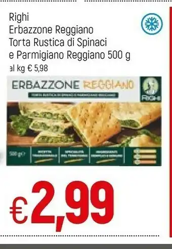 Famila Righi - Erbazzone Reggiano Torta Rustica Con Spinaci 500 G(ml) offerta