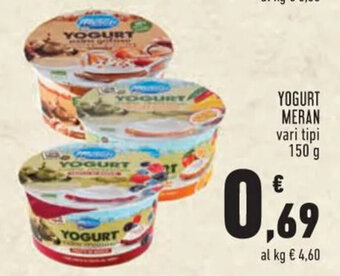 Conad YOGURT MERAN vari tipi 150 g offerta