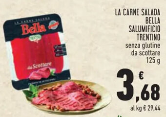 Conad LA CARNE SALADA BELLA SALUMIFICIO TRENTINO 125 g offerta
