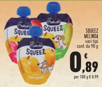 Conad SQUEEZ MELINDA 90 g offerta