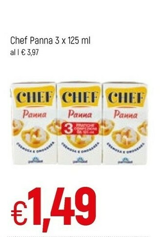Famila Parmalat Chef Panna Per Cucinare 375 G(ml) offerta