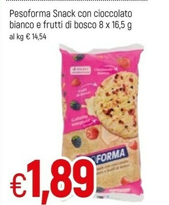 Famila Pesoforma Snack Con Cioccolato Bianco E Frutti Di Bosco offerta