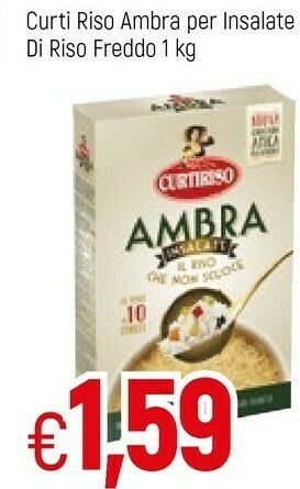 Famila Curtiriso Riso Ambra Per Insalate Di Riso Freddo 1 Kg offerta