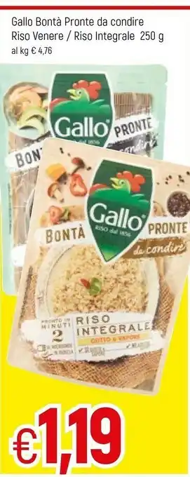 Famila Gallo Bonta Pronte Riso Venere 250 G offerta