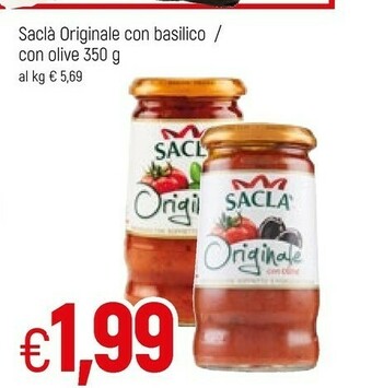 Famila Saclà Originale Con Olive 350 G(ml) offerta
