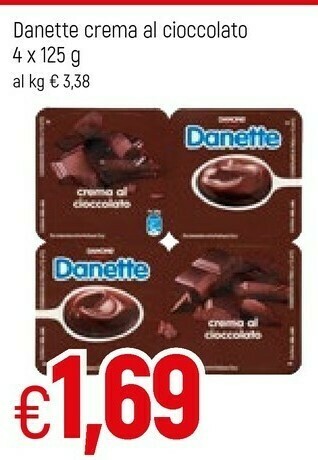Famila Danone Danette Crema Al Cioccolato 500 G(ml) offerta