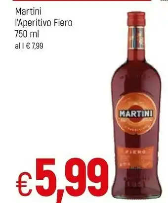 Famila Martini Martini Fiero 0,75 L Rosso Dolce Vermut offerta