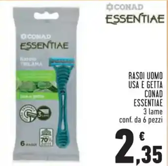Conad RASOI UOMO USA E GETTA CONAD ESSENTIAE 3 lame conf. da 6 pezzi offerta