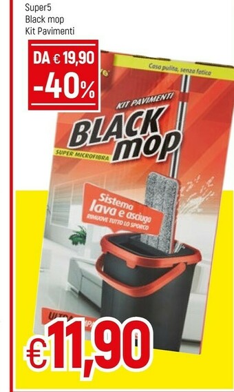 Famila Super5 Black Mop Kit Pavimenti offerta