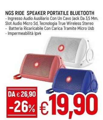 Famila Ngs Roller Ride 10 W Altoparlante Portatile Stereo Blu offerta