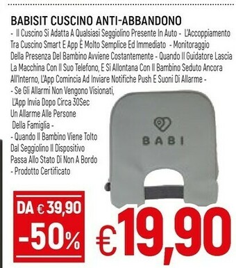 Famila Babisit Cuscino Anti-abbandono offerta