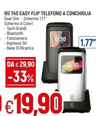 Famila RG T40 Easy Flip Telefono A Conchiglia offerta
