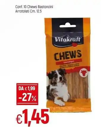 Famila Vitakraft Chews Bastoncini Arrotolati offerta