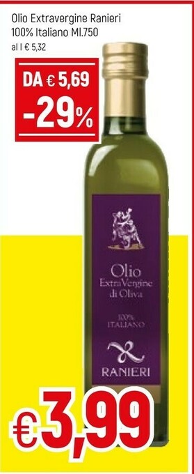 Famila Ranieri Olio Extravergine Di Oliva Italiano 1000 G(ml) offerta