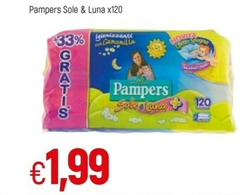 Famila Pampers Sole E Luna Salviettine , 120 Pz offerta