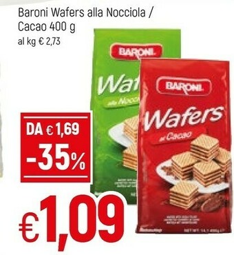 Famila Baroni Wafers Alla Nocciola 400 G(ml) offerta