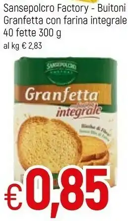 Famila Buitoni Granfetta Con Farina Integrale 300 G(ml) offerta