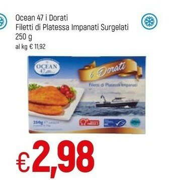 Famila Ocean 47 I Dorati Filetti Di Platessa Impanati Surgelati offerta