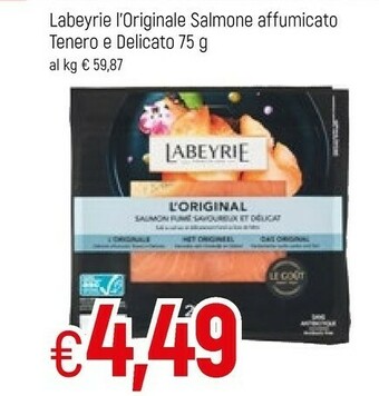 Famila Labeyrie L'original Salmone Affumicato Tenero E Delicato offerta