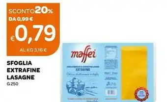 Ekom Maffei - Sfoglia Trafilata al Bronzo per Lasagne e Cannelloni Rustica 250 g(ml) offerta