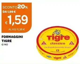 Ekom Tigre - Formaggini Con Originale Emmentaler Svizzero 140 G(ml) offerta