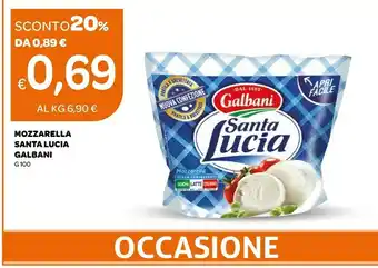 Ekom Galbani Mozzarella Santa Lucia 100 G(ml) offerta