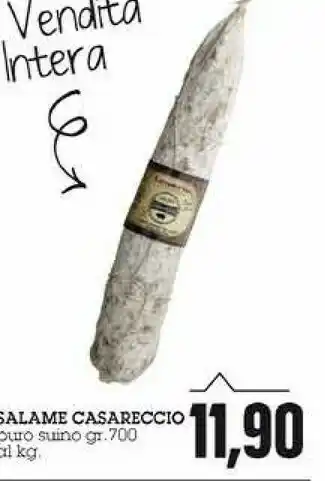 Salame Casareccio Puro Suino 700 G
