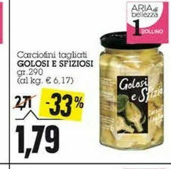 Emi Supermercati Golosi e sfiziosi Carciofini Tagliati In Olio Di Semi Di Girasole 290 G(ml) offerta
