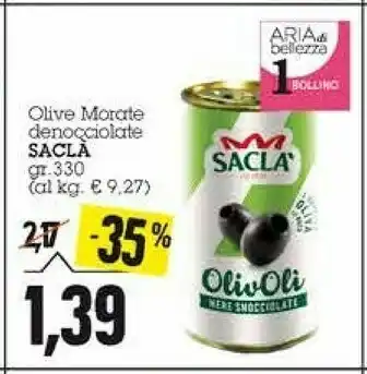 Emi Supermercati Saclà Olive Morate Denocciolate 330g offerta