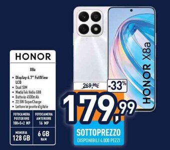 Unieuro HONOR X8a offerta