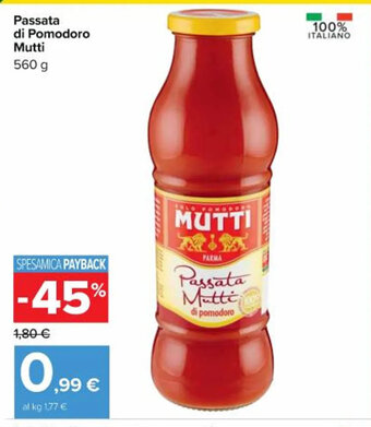 Passata di Pomodoro Mutti 560 g