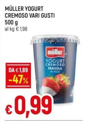 Galassia MÜLLER YOGURT CREMOSO VARI GUSTI 500 g offerta