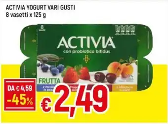 Galassia ACTIVIA YOGURT VARI GUSTI 8 vasetti x 125 g offerta