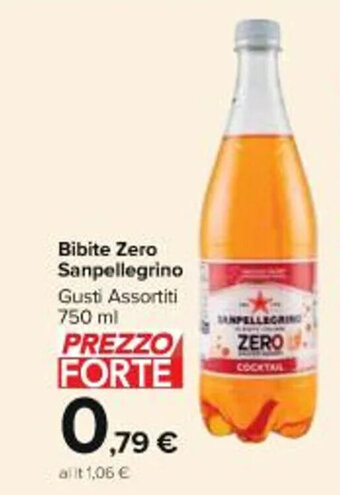 Carrefour Market Bibite Zero Sanpellegrino Gusti Assortiti 750 ml offerta