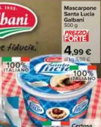 Carrefour Market Mascarpone Santa Lucia Galbani 500 g offerta