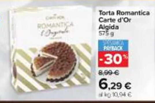 Carrefour Market Torta Romantica Carte d'Or Algida 575g offerta
