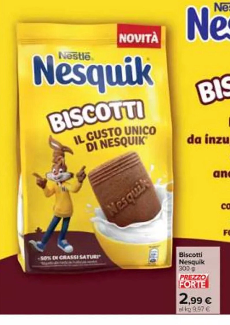 Carrefour Market Biscotti Nesquik 300 g offerta