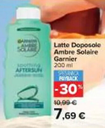 Carrefour Market Latte Doposole Ambre Solaire Garnier 200 ml offerta