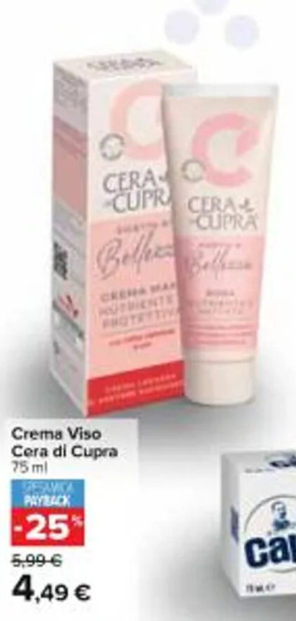 Carrefour Market Crema Viso Cera di Cupra 75 ml offerta