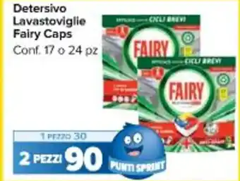 Carrefour Market Detersivo Lavastoviglie Fairy Caps Conf. 17 o 24 pz offerta