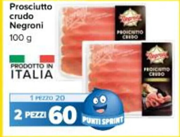 Carrefour Market Prosciutto crudo Negroni 100 g offerta