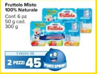 Carrefour Market Fruttolo Misto 100% Naturale Conf. 6 pz 50 g cad. 300 g offerta