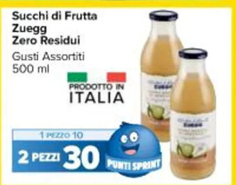 Carrefour Market Succhi di Frutta Zuegg Zero Residui Gusti Assortiti 500 ml offerta