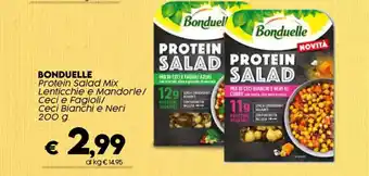 Crai BONDUELLE Protein Salad Mix Lenticchie e Mandorle/ 12g[ Ceci e Fagioli/ Ceci Bianchi e Neri 200 g offerta