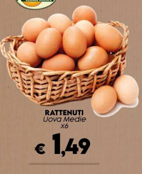 Crai RATTENUTI Uova Medie X6 offerta
